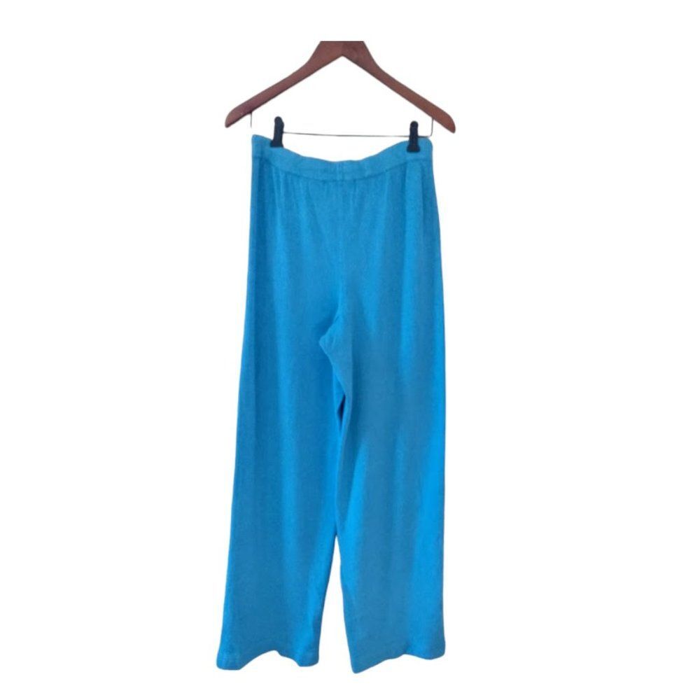Vtg Bloomingdale's Blue Silk Linen 3 Piece Set M Jacket Pants Top Luxury - Picture 12 of 15